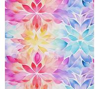 HEKO PANELS Tissu Oxford DX2289 - Tissu imperméable - Vendu au mètre - Toile en polyester - Tissu de couture - Déperlant - Motif floral - Aquarelle - 1 m - 155 x 100 cm