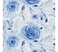 HEKO PANELS Tissu Oxford DX2404 - Tissu imperméable - Vendu au mètre - En polyester - Pour décoration et artisanat - Opaque - Roses et fleurs - Aquarelle - 3 m - 155 x 300 cm