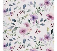 HEKO PANELS Tissu Oxford DX2627 - Tissu imperméable - Vendu au mètre - Toile en polyester - Déperlant - Motif floral - Aquarelle - 1 m - 155 x 100 cm