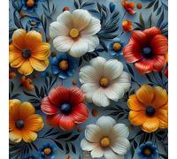 HEKO PANELS Tissu Oxford fleuri imperméable 100 % polyester 155 x 100 cm