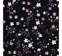 HEKO PANELS Tissu Oxford imperméable au mètre Toile en polyester à coudre Tissu décoratif Déperlant Opaque Fleurs 2 m 155 x 200 cm