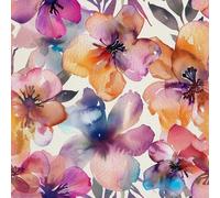 HEKO PANELS Tissu Oxford imperméable au mètre Toile en polyester à coudre Tissu décoratif Déperlant Opaque Fleurs 2 m 155 x 200 cm