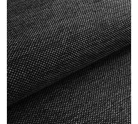 HEKO PANELS Tissus au Metre Ameublement Tissus au Metre pour Couture - 100% Polyester Facile à Nettoyer - Tissus Ameublement pour Fauteuil Sofa et Chaise - Gris Noir