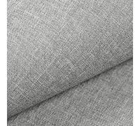 HEKO PANELS Torino Tissu d'ameublement au mètre, par exemple tissu pour chaises ou banquette d'angle - gris argenté vendu au Mètre - 1 Pièce = 1 m x 1,47 m