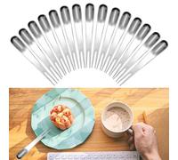 HEKOBAG 15 Pièces Fourchette à Dessert, Cuillère Fourchette 2 en 1 Fourchette à Dessert en Acier Inoxydable, Fourchette à Dessert, Petites Cuillères à Dessert pour Sucre, Crème Glacée, Fruit, Salade