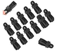 HEKOBAG 16 Pcs Pince à Pince pour Bâche, Clip de Tente Polyvalent, Clips de Fixation pour Bache, Attache pour Bache de Piscine, Pince Bache Piscine en PP pour Camping, Tentes, Auvent, Piscine (Noir)