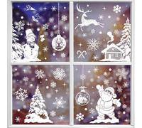 HEKOBAG 9 Pcs Sticker Noel Fenetre, Autocollant de Fenêtre de Noël, Stickers Noel Fenetre Electrostatique, Sticker Noel Repositionnable en PVC, Sticker Vitre Noël pour Decoration Noel, Magasin, Maison