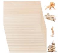 HEKOBAG Lot de 15 panneaux en bois contreplaqué 300 x 210 x 3 mm, feuilles de contreplaqué en bois de balsa pour pochoir, modélisme, peinture à faire soi-même