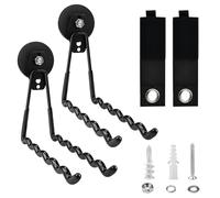 HEKOBAG Lot de 2 Crochet Magnétique Garage, Crochet de Rangement Garage,Crochet Mural Garage à Visser et Magnétiques, Crochets Muraux Robuste Jusqu’à 15 kg pour Outils de Jardin, Cordes, Échelles