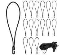 HEKOBAG Lot de 60 Tendeur Caoutchouc avec Crochet, 25 cm Tendeur de Bache Élastique pour Piscine, Tendeur de Fixation pour Bache, Corde Élastique avec Crochet pour Bâche de Remorque, Bâche de Camping