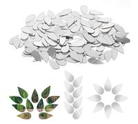 HekouJiub 300 Pièces Mini Miroirs Muraux en Forme de Goutte à Coller Petites Mosaïques Autocollantes Feuilles Miroirs pour Bricolage Décoration Murale