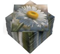 HEKU Lot de 100 serviettes en papier triple épaisseur, 33 x 33 cm, marguerites I Absorbantes et pratiques I Large choix I Idéal pour les occasions spéciales