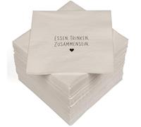 HEKU Lot de 100 serviettes en papier triple épaisseur, 33 x 33 cm, pour manger et boire ensemble I Absorbantes et pratiques I Large choix I Idéal pour les occasions spéciales