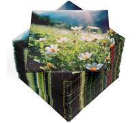 HEKU Lot de 100 serviettes en papier triple épaisseur, 33 x 33 cm, prairie de montagne I Absorbantes et pratiques I Large choix I Idéal pour les occasions spéciales