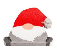 HEKU Lot de 12 serviettes de Noël Airlaid de qualité supérieure - Motif lutin - Serviettes jetables de qualité supérieure - Design lutin - Découpe ronde et particulièrement absorbante - Idéal pour les