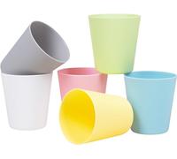 HEKU Lot de 6 gobelets réutilisables en pastel de 0,2 l - En polypropylène - Léger et robuste - Passe au lave-vaisselle et au micro-ondes