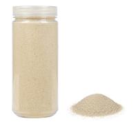 HEKU Sable décoratif couleur crème de qualité supérieure (environ 750 g) I Grain fin (0,1 mm) I Boîte refermable I Polyvalent pour la décoration et les travaux manuels, crème