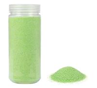 HEKU Sable décoratif vert clair de qualité supérieure (environ 750 g) I Grain fin (0,1-0,5 mm) I Boîte refermable I Polyvalent pour la décoration et les travaux manuels, vert clair