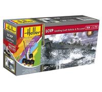 (HEL56995) - Heller 1:72 Gift Set - LCVP Landing Craft Vehicle & P