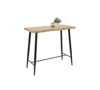 Hela Tische, Gabi Table de Bar et de Bistrot avec Aspect Flache, Décor Chêne Sauvage, Plateau Alvéolé avec Revêtement en Mélamine, Piètement Métallique en Tube Rond, 120 x 60 cm