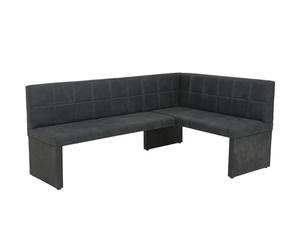 Hela Tische, Melanie Banc d'angle avec revêtement en Microfibre d'aspect rétro, Segment Long montable à Gauche, 200 x 140 x 90 cm