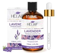 HELAIF Huile Essentielle de Lavande Bio 118ML - 100% Pure & Naturelle - Apaisante & Multi-Usages - Idéale pour Sommeil, Diffusion, Massage, Cadeau Bien-Être