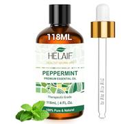 HELAIF Huile Essentielle de Menthe Poivrée 118ML - Huile Menthe Poivrée 100% Pure et Naturelle - Pour Diffuseur, Massage, Soins Maison et Créations DIY - Arôme Frais et Tonifiant