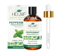 HELAIF Huile Essentielle de Menthe Poivrée 118ML - Idéale pour Diffuseur, Ambiance, Aromathérapie, Massage et Créations DIY Le Massage, Les Soins à Domicile