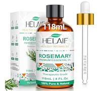 HELAIF Huile Essentielle de Romarin 118 ml - Naturelle et Pure, Pour Peau, Visage, Cheveux et Ongles,Aromathérapie, Diffuseur, Massage, Fabrication de Bougies et Soins Maison