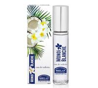 Helan Monoi Blanche - Eau de Toilette pour femme, parfum solaire, floral et exotique aux notes de noix de coco, monoï, ylang-ylang, tubéreuse, ambre blanc et vanille, 10 ml, fabriqué en Italie