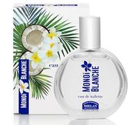 Helan Monoi Blanche - Eau de Toilette pour femme, parfum solaire, floral et exotique aux notes de noix de coco, monoï, ylang-ylang, tubéreuse, ambre blanc et vanille, 50 ml, fabriqué en Italie