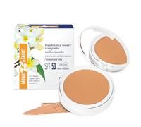 Helan Monoï de Tahiti - Fond de teint compact intensifiant le bronzage, protection solaire 50+ Fond de teint couvrant avec vitamine E beurre de karité huile de jojoba, 2en1 Face Make Up Skincare, 8 ml