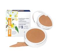 Helan Monoï de Tahiti - Fond de teint compact intensifiant le bronzage, protection solaire 50+ Fond de teint couvrant avec vitamine E beurre de karité huile de jojoba, 2en1 Face Make Up Skincare, 8 ml