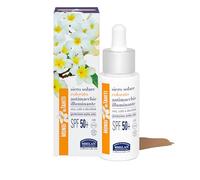 Helan Monoï de Tahiti - Sérum Hydratant Teinté Anti-Cernes avec Vitamine C et E, Soin Solaire Protection 50+ Visage Protéger le Collagène contre la Lumière Bleue, Soin Illuminateur Visage 2en1 30ml
