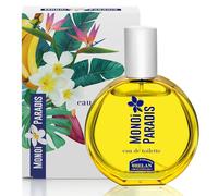 Helan Monoi Paradis - Eau de Toilette pour femme, parfum fruité, floral et exotique aux notes de banane, de monoï, de jasmin et de fève tonka. Parfum frais et enveloppant - 50 ml, fabriqué en Italie