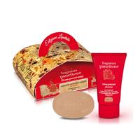 Helan, Panettone - Crème nourrissante pour les mains à l'huile d'amande douce, à la vitamine C et à la vitamine E 50 ml + Savon végétal solide pour les mains 75 gr, Coffret idéal pour les femmes