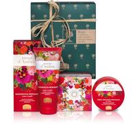 Helan, Rosso d'Ambra - Coffret Cadeau Femme avec Shampoing sans Sulfate et Gel Douche Femme avec Vitamine C 200ml + Creme Hydratante Corps Huile Amande Douce 200ml, Soins Visage et Corps Made in Italy