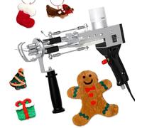 Helangel Pistolet Tufting,5-40 Étapes/S Tufting Gun Pistolet à Touffeter électrique 7-21 mm Réglable Machine à Tricoter Les Tapis pour Christmas l'Artisanat Tapis Vêtements
