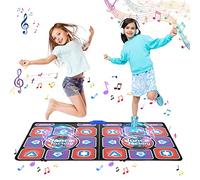 Helangel Tapis de Danse pour Enfants et Adultes,Double Tapis de Danse Musical antidérapant et Durable avec récepteur sans Fil, sans Fil avec 200+ Jeux et 100+ musiques (166 * 93CM)