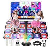 Helangel Tapis de Danse pour Enfants et Adultes, Tapis de Danse interactif pour TV avec caméra, modèles améliorés, Double Tapis de Danse Musicale Durable antidérapant (166 x 93 cm)