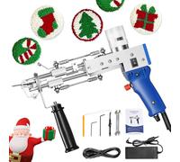 Helangel Tufting,Pistolet Tufting 5-40 Étapes/S Pistolet à Touffeter électrique 7-21 mm Réglable Machine à Tricoter Les Tapis pour Christmas l'Artisanat Tapis Vêtements