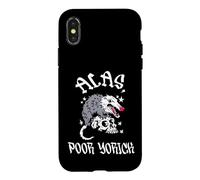 Hélas, Poor Yorick Possum & Skull William Shakespeare Hamlet Coque pour iPhone X/XS