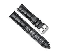 HELBAY Bracelet de montre en cuir pour homme, 16/18/20/22/24 mm, avec boucle ardillon en acier.,Noir-S,12 mm
