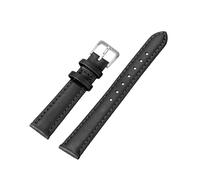HELBAY Bracelet de montre homme en cuir PU, 8/10/12/14/16/18/20/22/24 mm, style jonc,Noir-Argent,16 mm