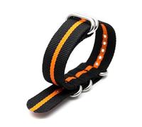 HELBAY Bracelet de montre rayé en nylon pour homme, bracelets interchangeables de 18 mm, 20 mm, 22 mm et 24 mm,Boucle de ceinture argentée,22 mm