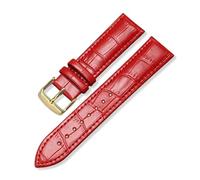 HELBAY Bracelets de montre en cuir pour hommes, 12 mm, 14 mm, 16 mm, 18 mm, 19 mm, 20 mm, 21 mm, 22 mm, bracelets de rechange,Or rouge,24 mm