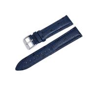 HELBAY Bracelets de montre pour homme en cuir à motif autruche, attaches à dégagement rapide, compatibles avec les montres connectées,Bleu,22 mm