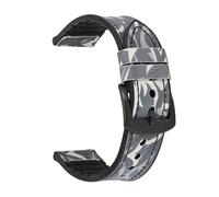 HELBAY Bracelets de montre pour hommes en silicone et cuir, bracelets de rechange, adaptés à un usage quotidien décontracté,Épines noires,20 mm