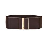 HELBAY Ceinture élastique large pour femme - Ceinture extensible pour robes, grande taille, ceinture ajustable (9 couleurs),Café,85 cm (tour de taille 85-135 cm)