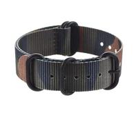 HELBAY Men's Camouflage Nylon Watch Strap 18mm 20mm 22mm 24mm, with Stainless Steel Silver and Black Buckles,Boucle Camo1 noire,24 mm